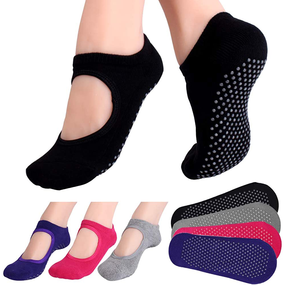 バックレスノンスリップフィットネスピラティスソックス綿女性ス - Pilates Yoga Mat のレビューと価格