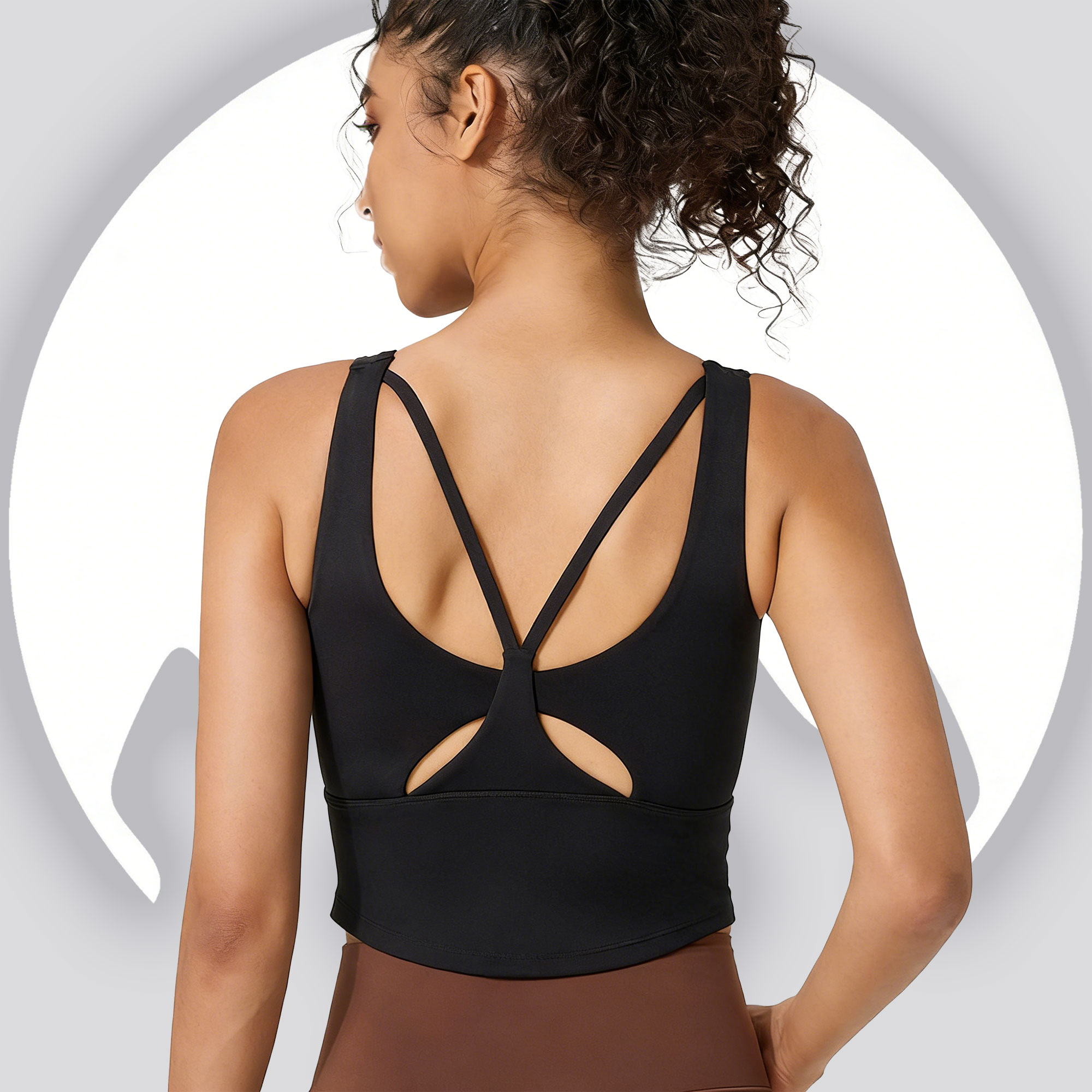 レディース固定カップヨガスポーツブラ - クリスクロスバック - Pilates Yoga And Gym のレビューと価格
