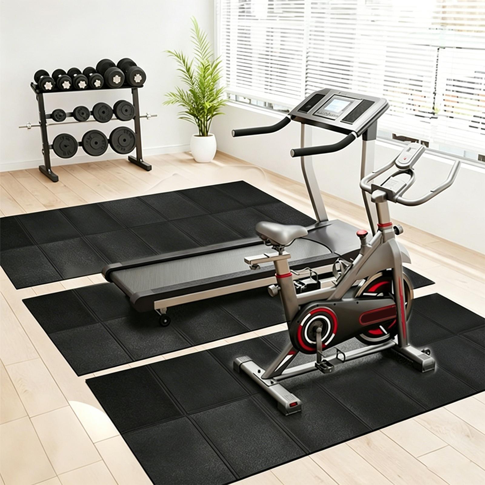 トレッドミルマット振動吸収ヘビーデューティトレッドミルフロア - Pilates Yoga Gym のレビューと価格
