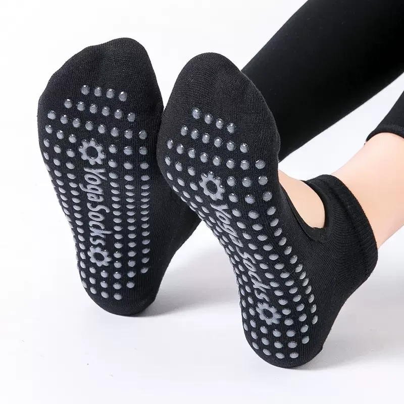 高品質の女性ヨガソックス滑り止め通気性背中の開いたピラティス - Pilates Yoga And Gym のレビューと価格