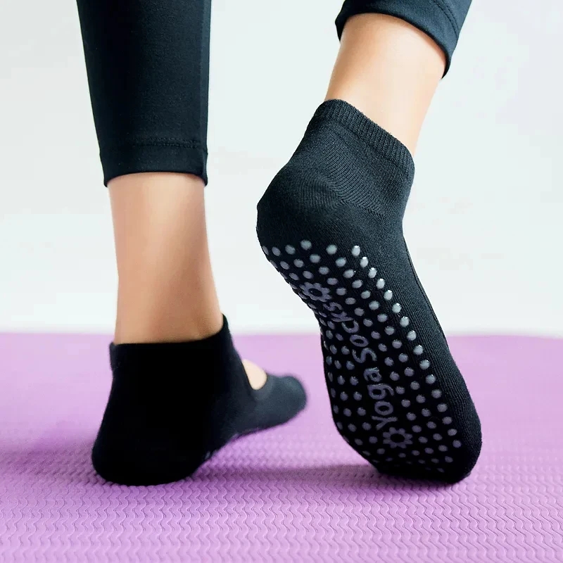高品質の女性ヨガソックス滑り止め通気性背中の開いたピラティス - Pilates Yoga And Gym のレビューと価格