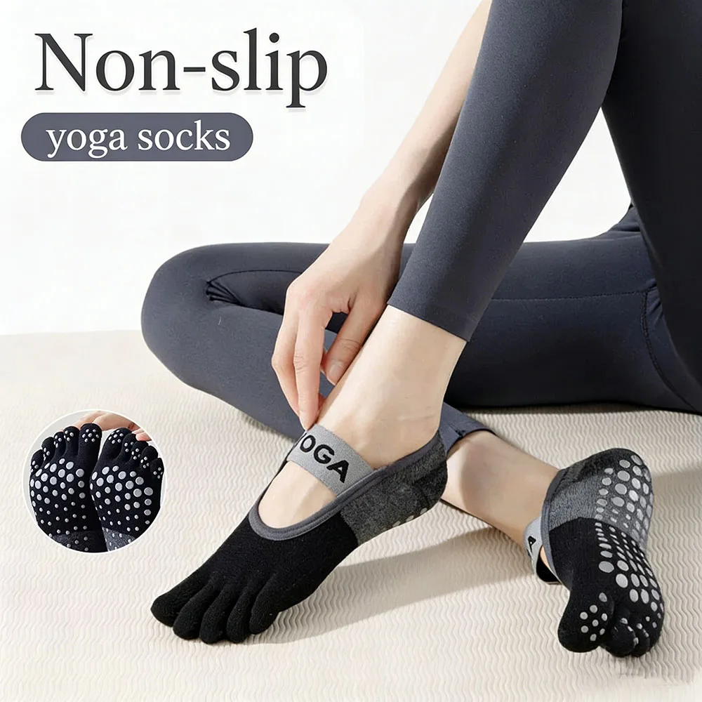 1 組の女性用 5 本指ソックス プロフェッショナル アンチ - Pilates Yoga Youtube のレビューと価格