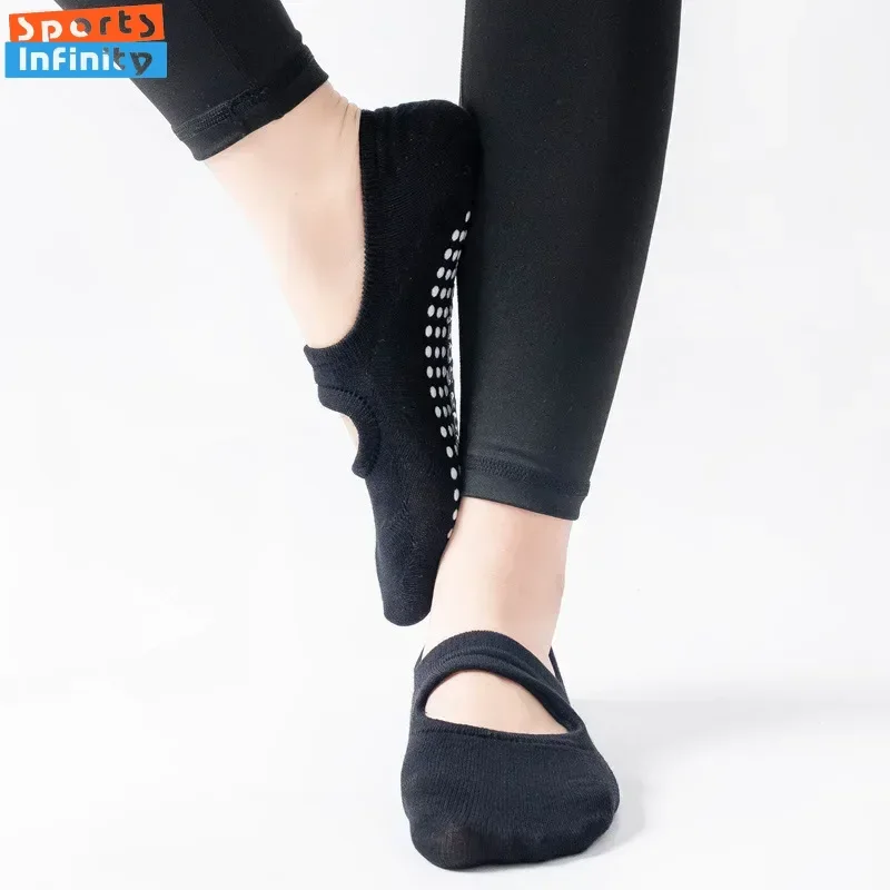 女性用シリコン滑り止めバックレスヨガソックス,屋内,バレエ, - Pilates Yoga And Gym のレビューと価格