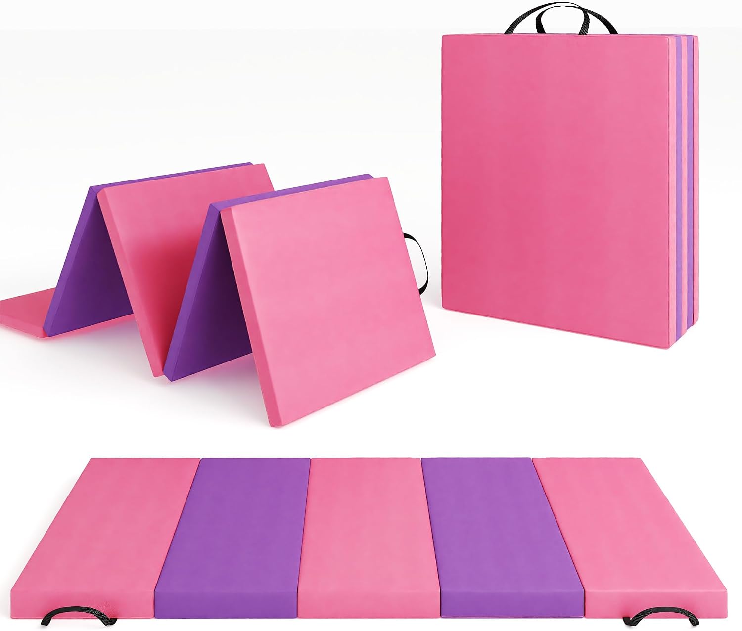 折りたたみ式ヨガマット 体操マット 5つ折りエクササイズフロ - Pilates Yoga Mat のレビューと価格