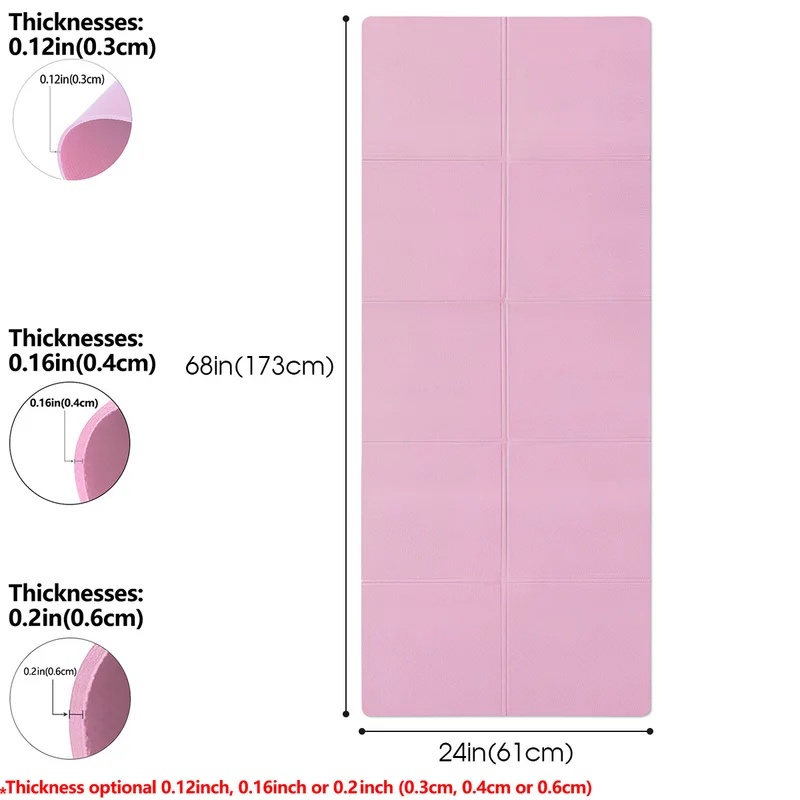 厚さ4mmの滑り止め加工ヨガマット。持ち運び可能で、衝撃を吸 - Pilates Yoga Mat のレビューと価格