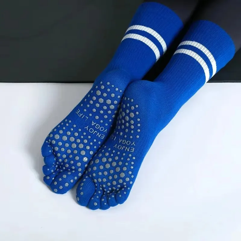 女性用、通気性のあるミドル丈ヨガソックス。滑り止め付き、五本 - Pilates Yoga Youtube のレビューと価格