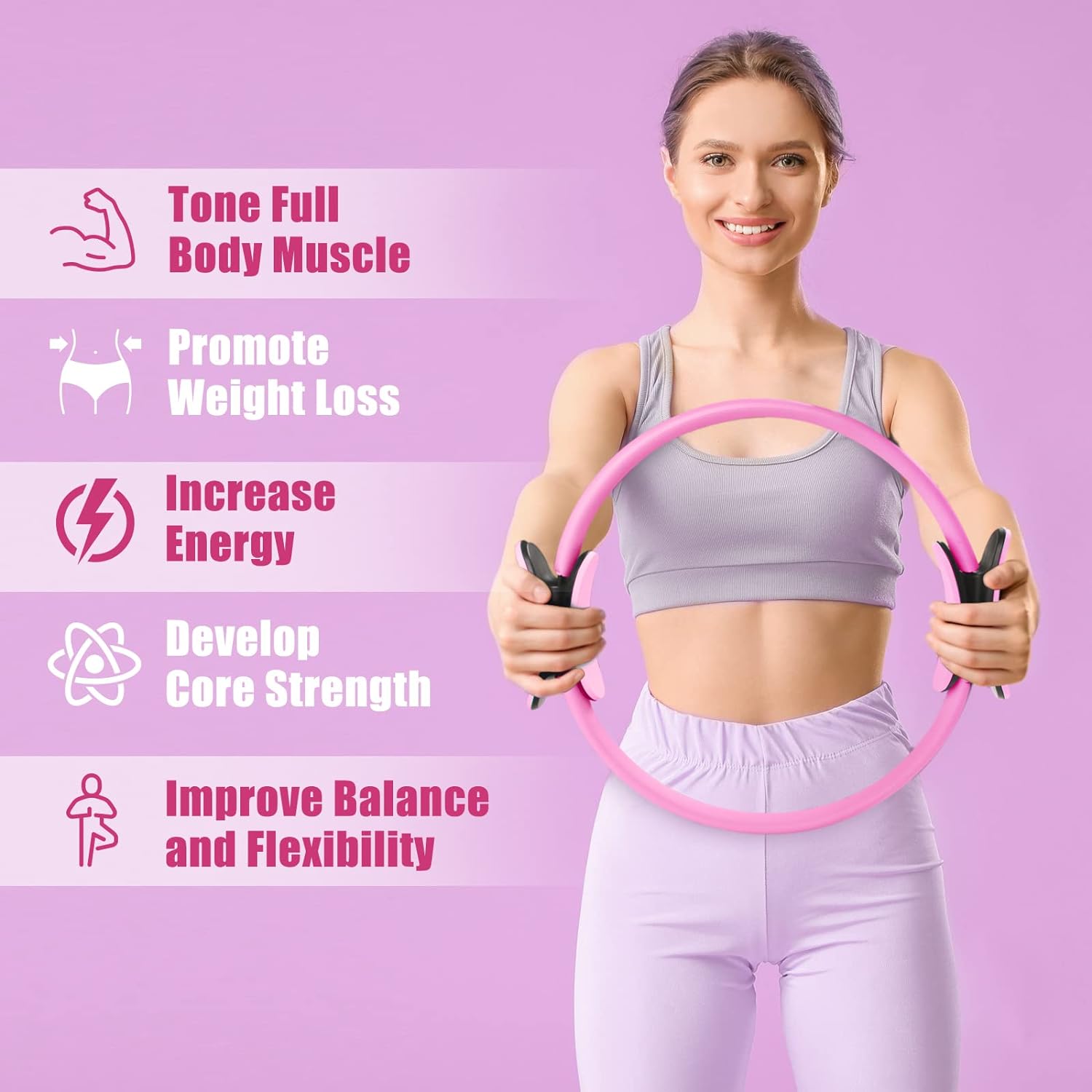ピラティス マジックリング フィットネスサークル レジスタン - Pilates Yoga Tone のレビューと価格