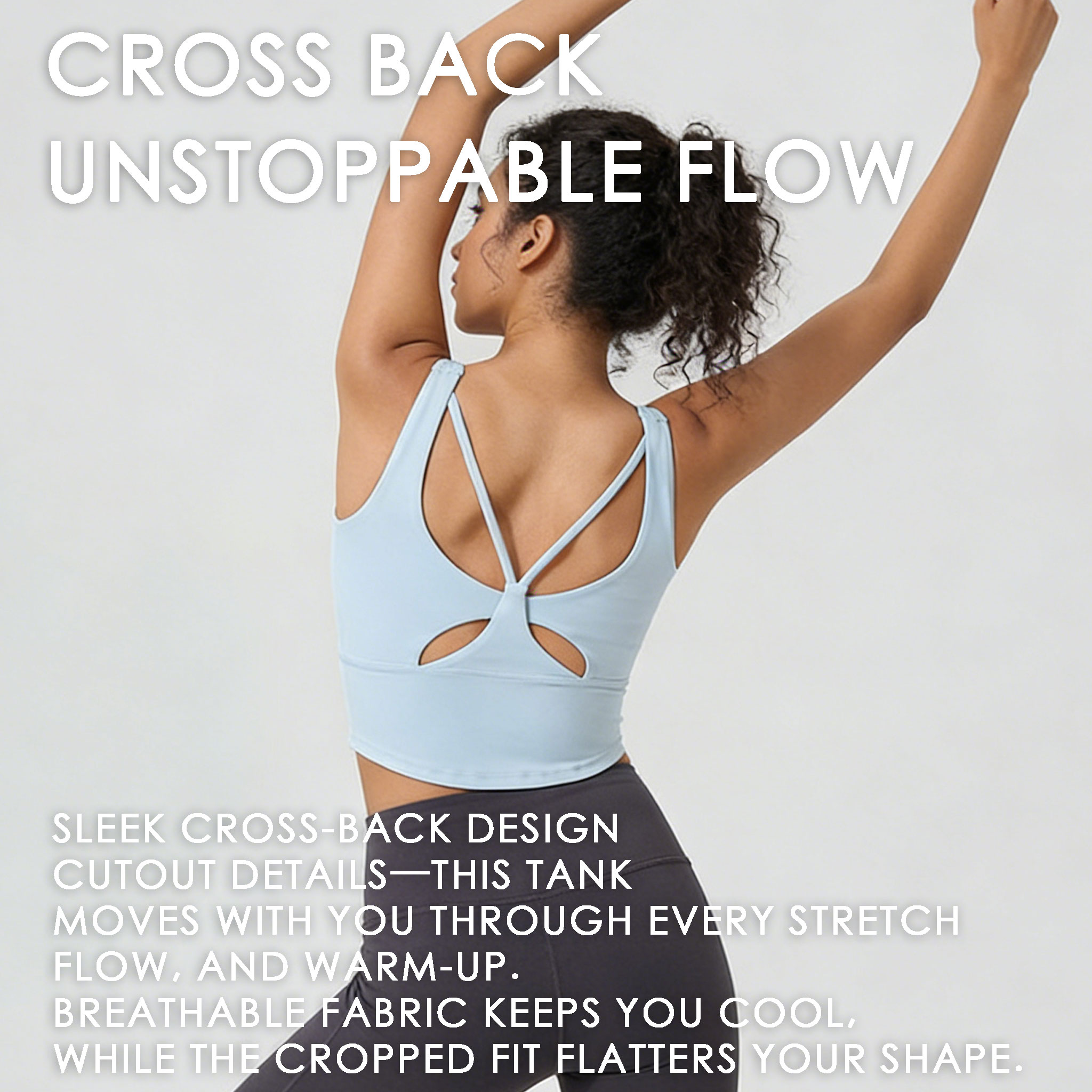 レディース固定カップヨガスポーツブラ - クリスクロスバック - Pilates Yoga And Gym のレビューと価格
