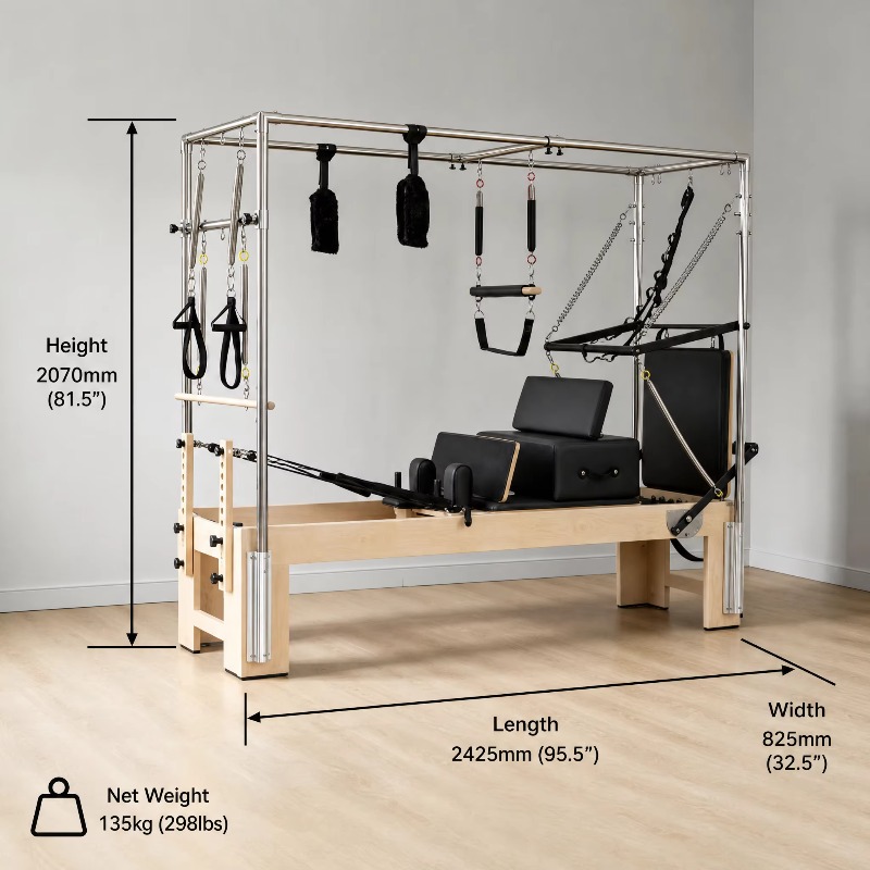 YTYIN コマーシャル 3 in 1 リフォーマー メープ - Pilates And Yoga Studio のレビューと価格