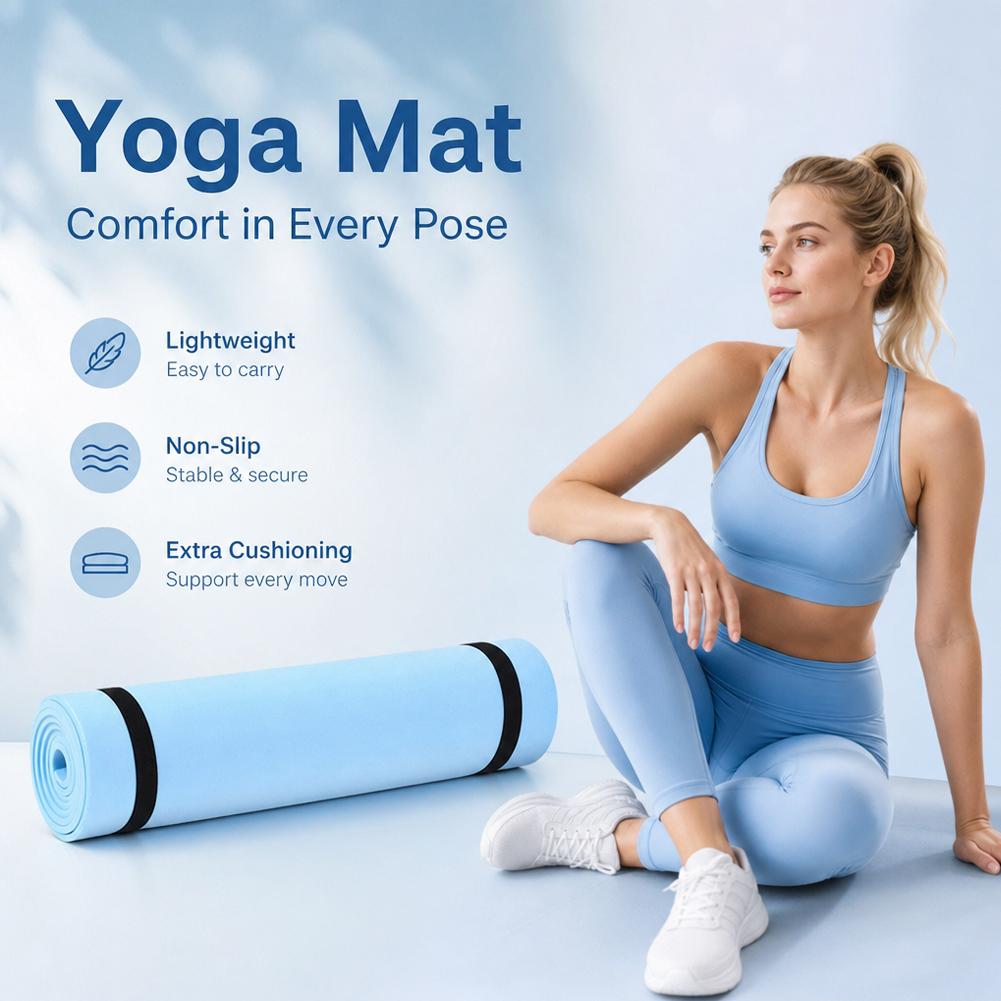 1/2 個厚いヨガマット滑り止めスポーツフィットネスマット  - Pilates Yoga Mat のレビューと価格