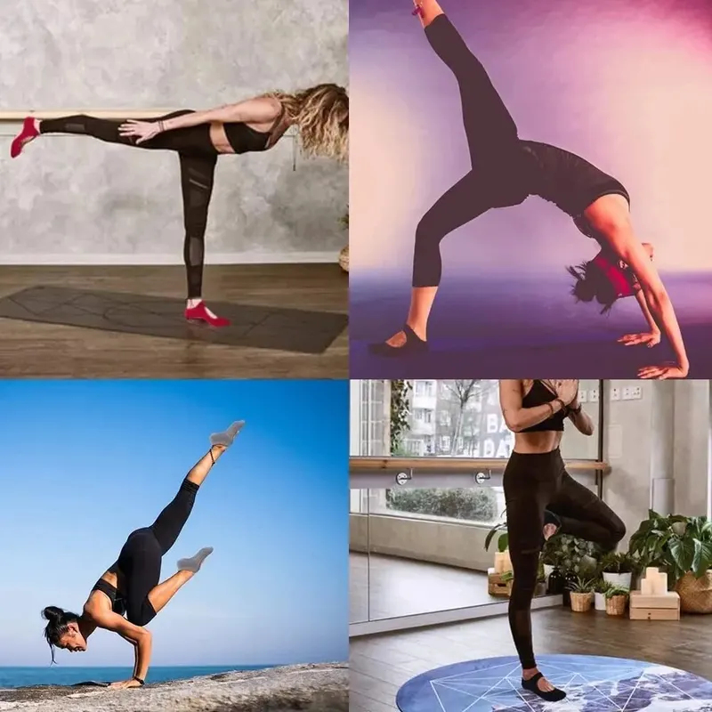 バックレスノンスリップフィットネスヨガソックス綿女性スポーツ - Pilates Yoga And Gym のレビューと価格