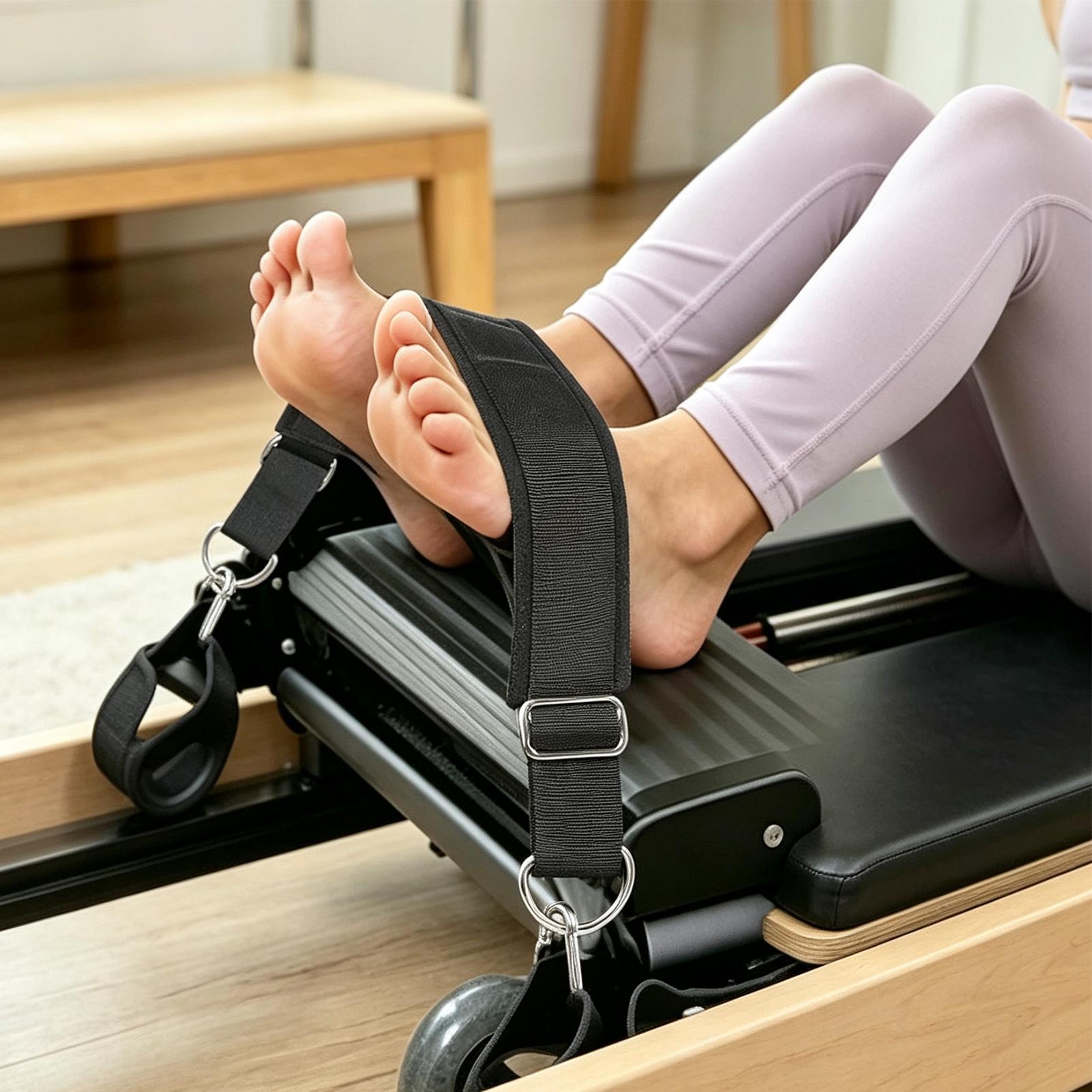 リフォーマーフットストラップ ダブルループ 厚手 滑り止め  - Pilates Yoga Gym のレビューと価格